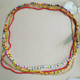 Boho Sexy Rice Bead Waist Chain Beach Woven Pearl Body Chain