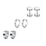 6 Pairs Men Earrings CZ Tragus Piercing Set