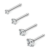 18G CZ Nose Bone Studs 4PCS