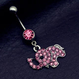 5pcs Animal Dangle Navel Belly Bar Rings Body Piercing Jewelry