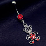 5pcs Animal Dangle Navel Belly Bar Rings Body Piercing Jewelry