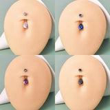G23 Titanium Water Droplet Zircon Navel Piercing Ombligo