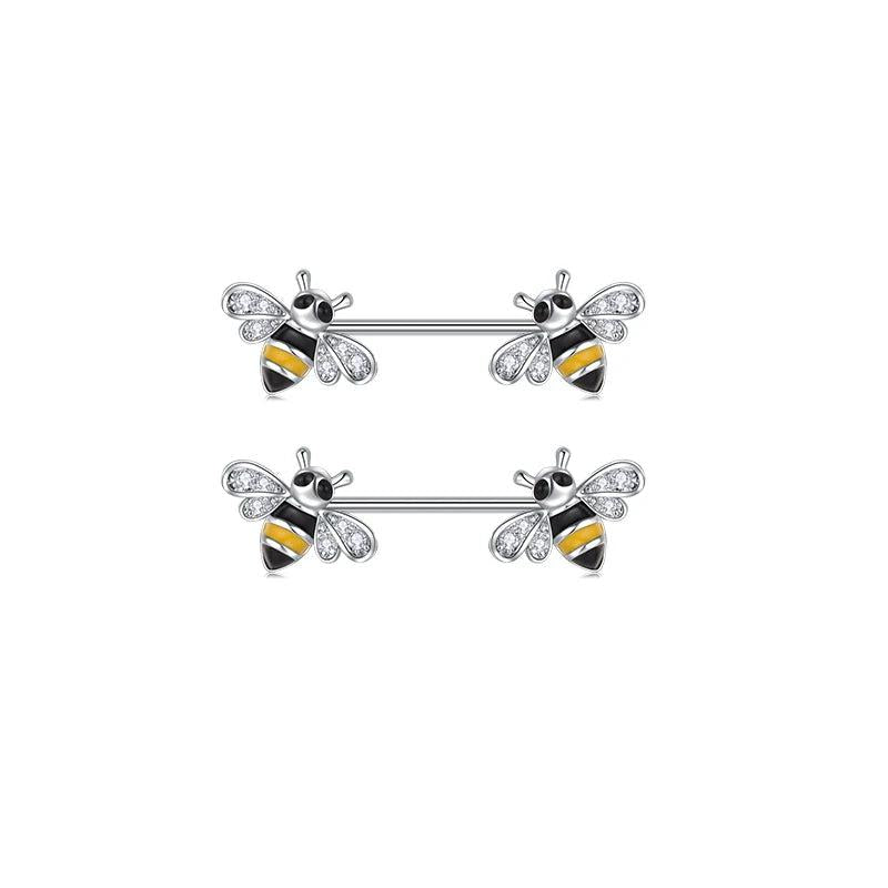 Charm Butterfly Nipple Barbell 14g Colorful NP Animals Jewelry