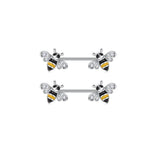 Charm Butterfly Nipple Barbell 14g Colorful NP Animals Jewelry