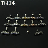 Surgical Steel Tragus Earring with 5 CZ Zircons