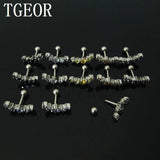 Surgical Steel Tragus Earring with 5 CZ Zircons