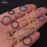 2pcs Stainless Steel Hemp Wreath Ear Bone Nail Piercing Jewelry