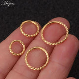 2pcs Stainless Steel Hemp Wreath Ear Bone Nail Piercing Jewelry