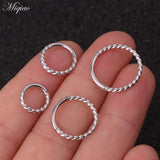 2pcs Stainless Steel Hemp Wreath Ear Bone Nail Piercing Jewelry