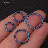 2pcs Stainless Steel Hemp Wreath Ear Bone Nail Piercing Jewelry