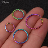 2pcs Stainless Steel Hemp Wreath Ear Bone Nail Piercing Jewelry
