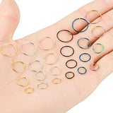 24 Pcs 20G Stainless Nose Hoop Cartilage Ear Septum Set in Colourful Silver