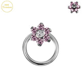 G23 Titanium Zircon Septum Nasal Ring 16G Piercing