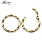 6mm Stainless Steel Ear Hangers Weights Hoop Spring Ear Tunnels Plugs