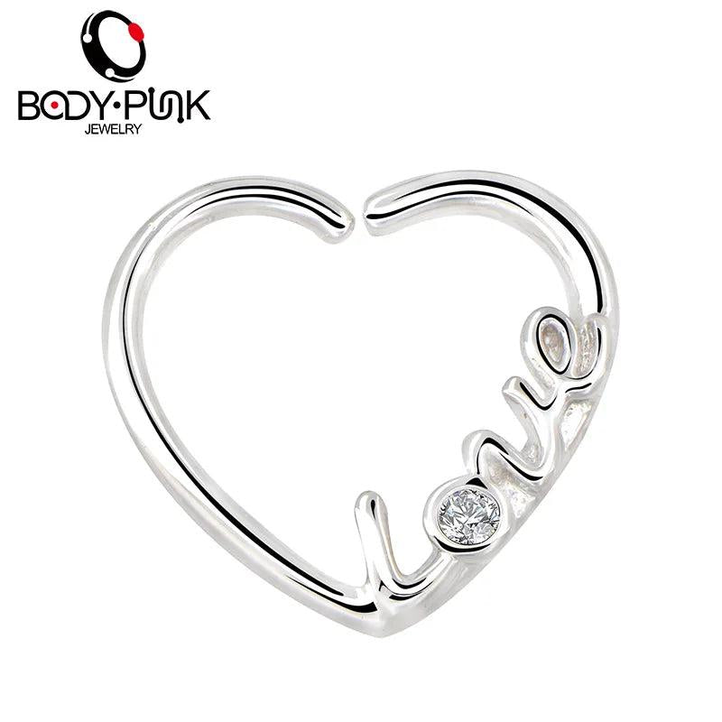 Heart Star Shape Stainless Steel Earrings Nose Lip Tragus Piercing