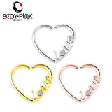 Heart Star Shape Stainless Steel Earrings Nose Lip Tragus Piercing
