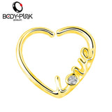 Heart Star Shape Stainless Steel Earrings Nose Lip Tragus Piercing