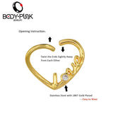 Heart Star Shape Stainless Steel Earrings Nose Lip Tragus Piercing