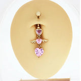 CZ Belly Button Ring Stainless Steel Body Jewelry