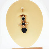 CZ Belly Button Ring Stainless Steel Body Jewelry