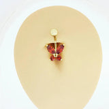 CZ Belly Button Ring Stainless Steel Body Jewelry