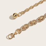 Rhinestone Waist Chain Metal Belt for Women