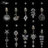 Sweet Stainless Steel Butterfly Flower Belly Button Ring