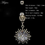 Sweet Stainless Steel Butterfly Flower Belly Button Ring