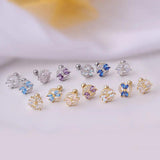 Zircon Water Drop Screw Ball Ear Accessories