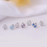 Zircon Water Drop Screw Ball Ear Accessories