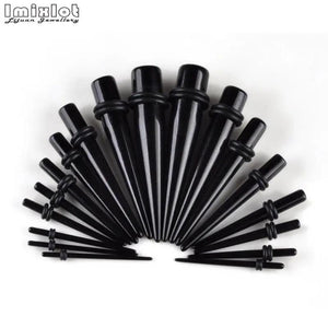 18pcs Acrylic Ear Plugs Taper Stretching Kit 1.6-10mm Ear Tunnels Plug Gauges