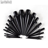 18pcs Acrylic Ear Plugs Taper Stretching Kit 1.6-10mm Ear Tunnels Plug Gauges