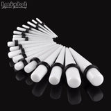 18pcs Acrylic Ear Plugs Taper Stretching Kit 1.6-10mm Ear Tunnels Plug Gauges