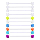 Clear Industrial Barbell Earring 14G Bioflex Cartilage Retainer Body Jewelry