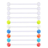 Clear Industrial Barbell Earring 14G Bioflex Cartilage Retainer Body Jewelry