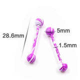 10Pcs Colorful Glitters Tongue Rings  Surgical Steel Unisex Tongue Studs