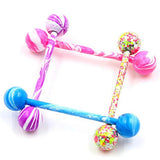 10Pcs Colorful Glitters Tongue Rings  Surgical Steel Unisex Tongue Studs