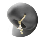 Heart Dangle Crystal Star Nose Piercing Jewelry