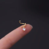 Heart Dangle Crystal Star Nose Piercing Jewelry