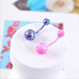 Surgical Steel Crystal Belly Button Ring Set
