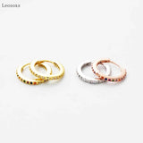 Leosoxs 2pcs Zircon Earrings Piercing Jewelry