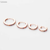 Leosoxs 2pcs Zircon Earrings Piercing Jewelry