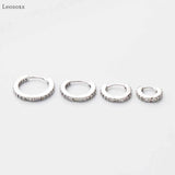Leosoxs 2pcs Zircon Earrings Piercing Jewelry