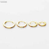 Leosoxs 2pcs Zircon Earrings Piercing Jewelry