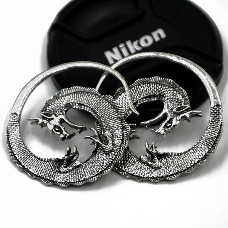 Dragon Copper Ear Weights Hangers Spiral Ear Taper Stretcher Tunnel Plug