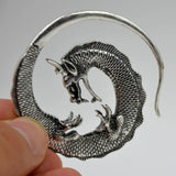 Dragon Copper Ear Weights Hangers Spiral Ear Taper Stretcher Tunnel Plug