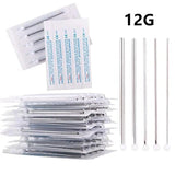 10PCS Bulk Disposable Sterile Piercing Needles Mix Sizes Body Piercing Tool