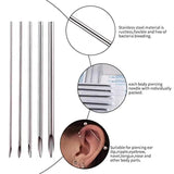 10PCS Bulk Disposable Sterile Piercing Needles Mix Sizes Body Piercing Tool