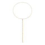 Sexy Tassel Necklace Body Chain Metal Back Chain