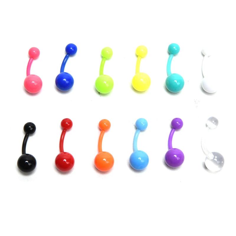 12pcs Mixed Belly Button Navel Piercing Rings Body Jewelry